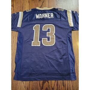 Reebok Los Angeles Rams Kurt Warner Jersey Youth Size Large 14-16 Football